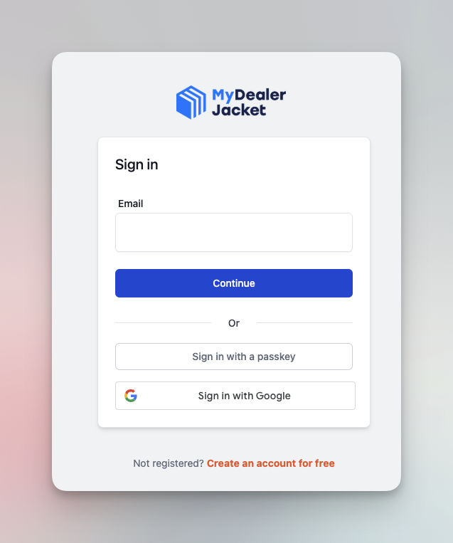 Página de inicio de sesión